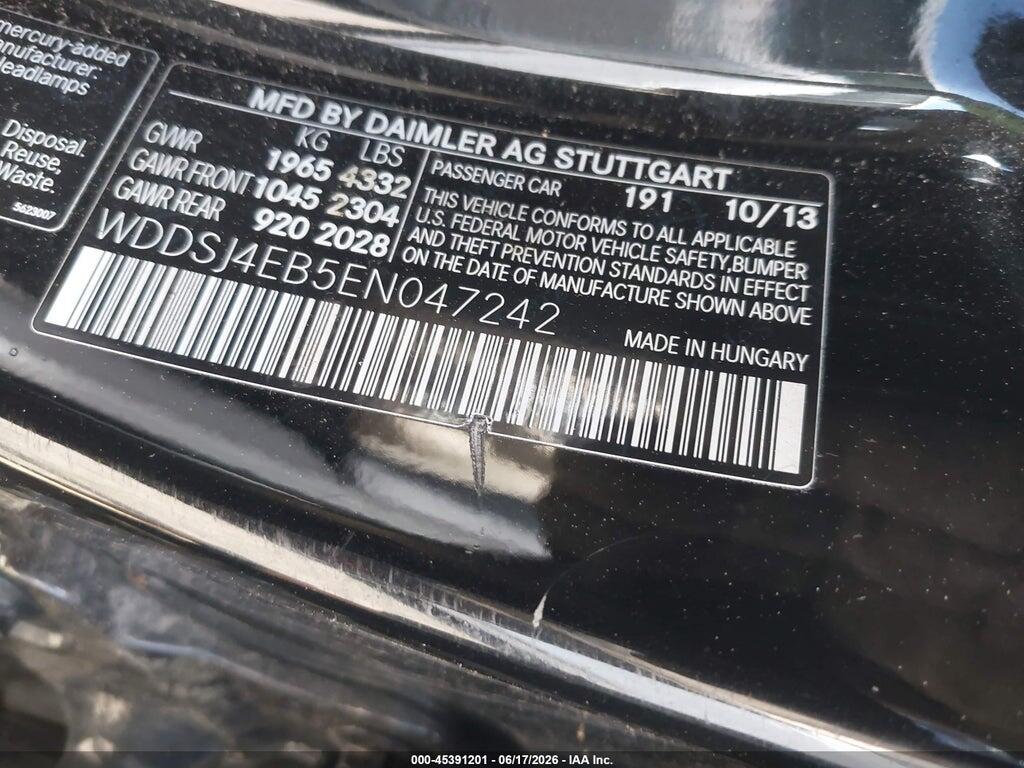 WDDSJ4EB5EN047242 2014 MERCEDES-BENZ CLA 250 photo no. 9