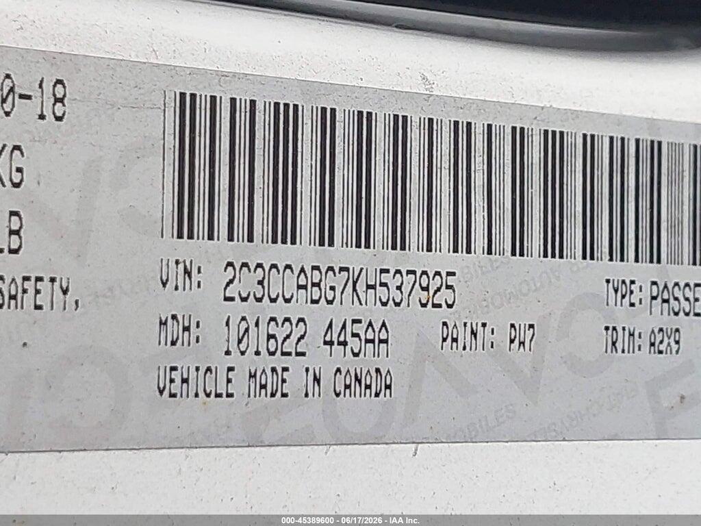 2C3CCABG7KH537925 2019 CHRYSLER 300 photo no. 9