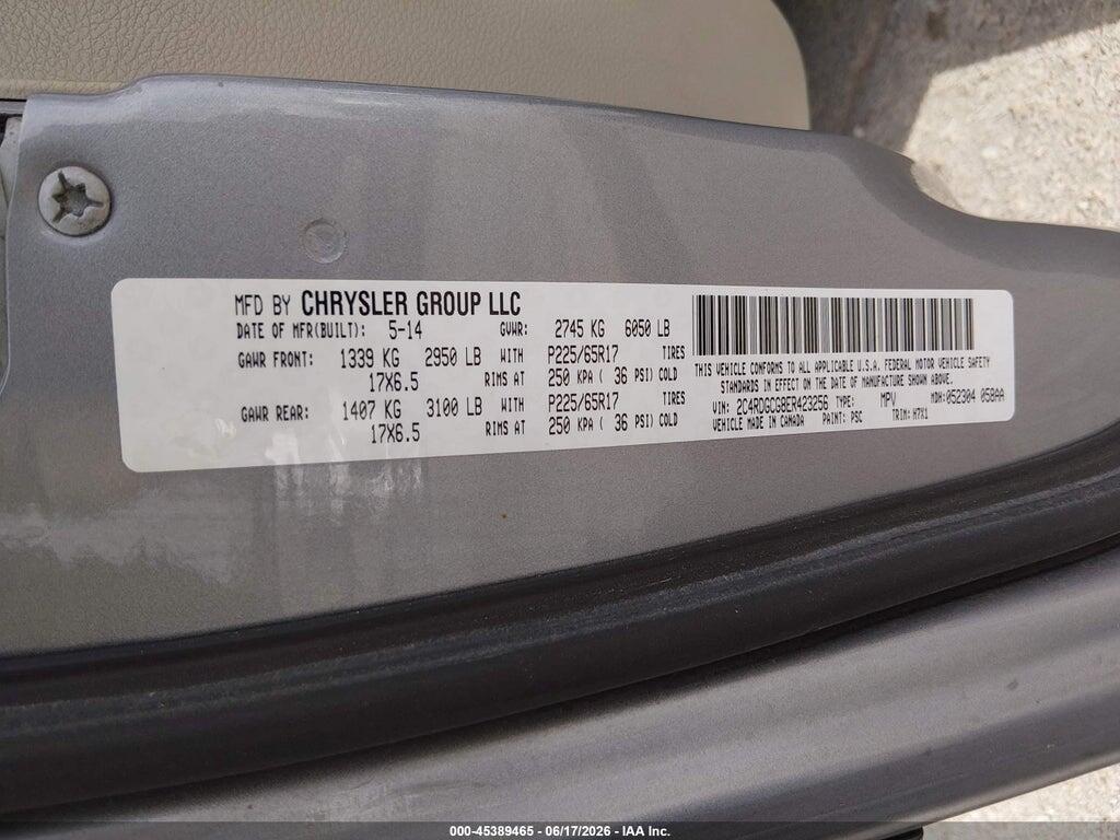 2C4RDGCG8ER423256 2014 DODGE GRAND CARAVAN photo no. 9