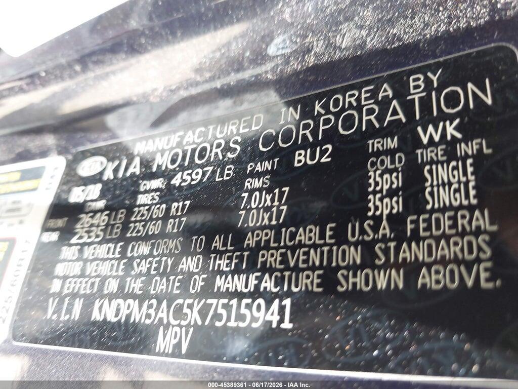 KNDPM3AC5K7515941 2019 KIA SPORTAGE photo no. 9