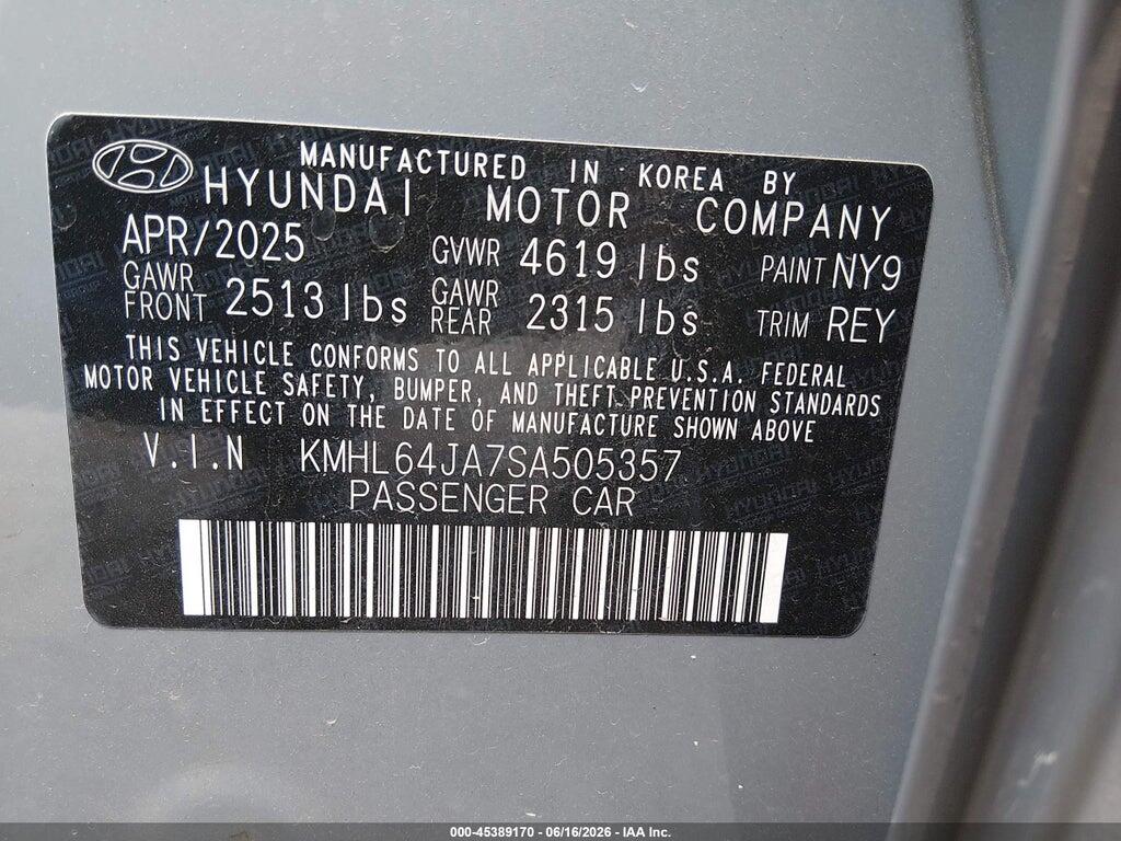 KMHL64JA7SA505357 2025 HYUNDAI SONATA photo no. 9
