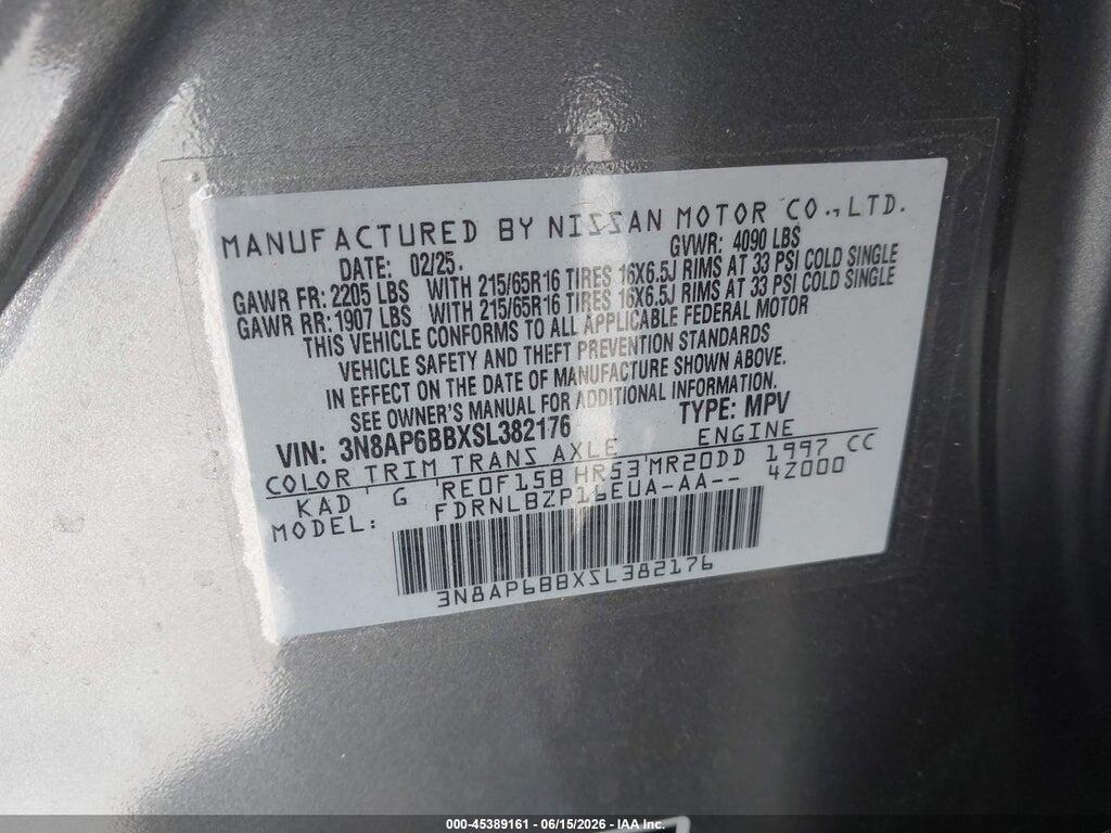 3N8AP6BBXSL382176 2025 NISSAN KICKS photo no. 9