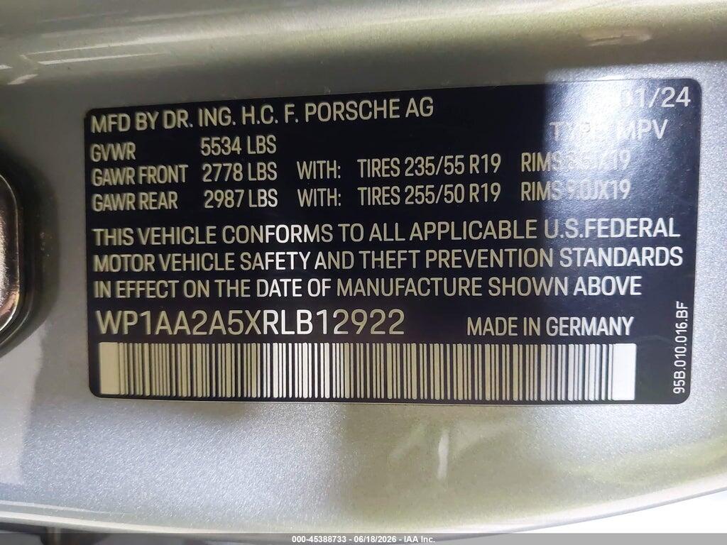 WP1AA2A5XRLB12922 2024 PORSCHE MACAN photo no. 9