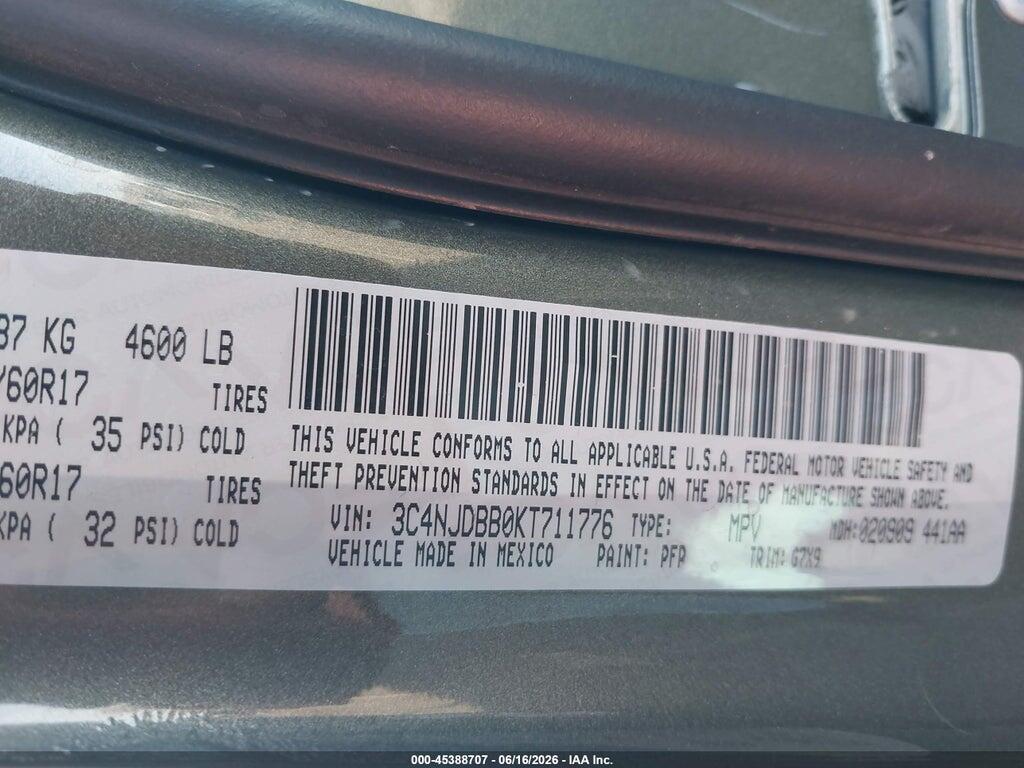 3C4NJDBB0KT711776 2019 JEEP COMPASS photo no. 9