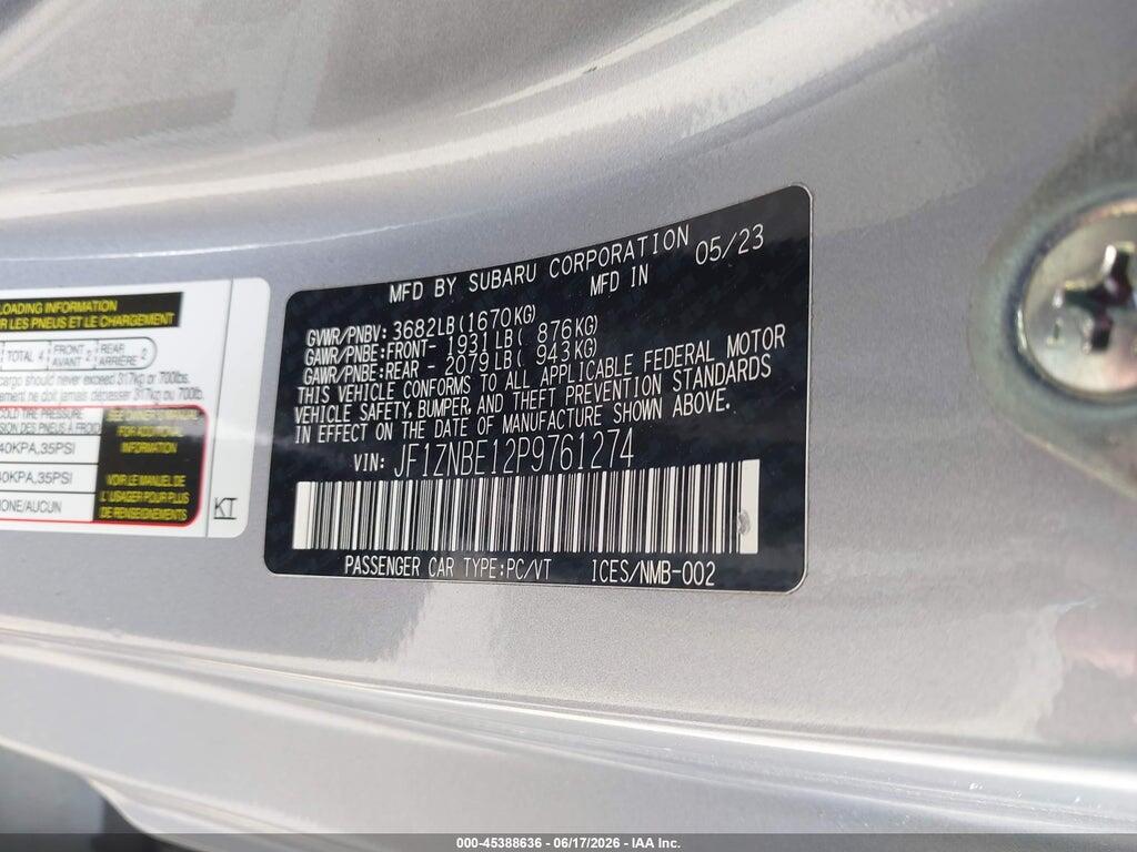 JF1ZNBE12P9761274 2023 TOYOTA GR86 photo no. 9