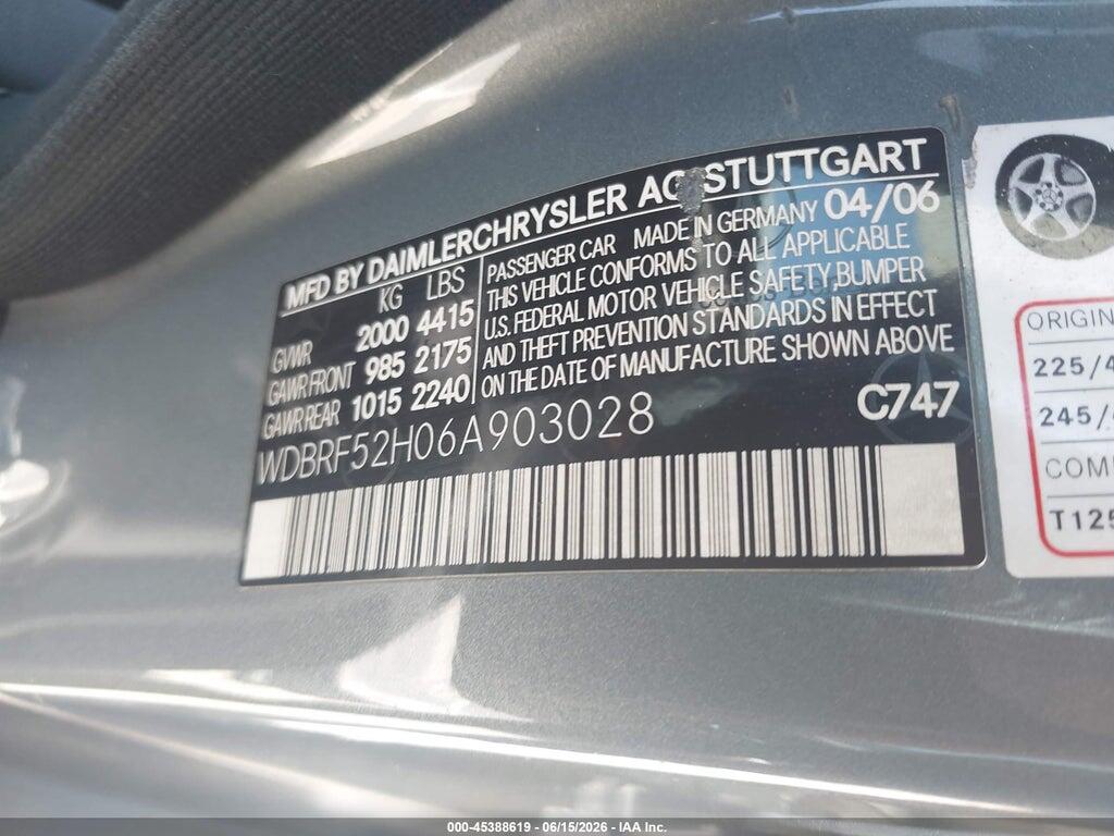 WDBRF52H06A903028 2006 MERCEDES-BENZ C-CLASS photo no. 9