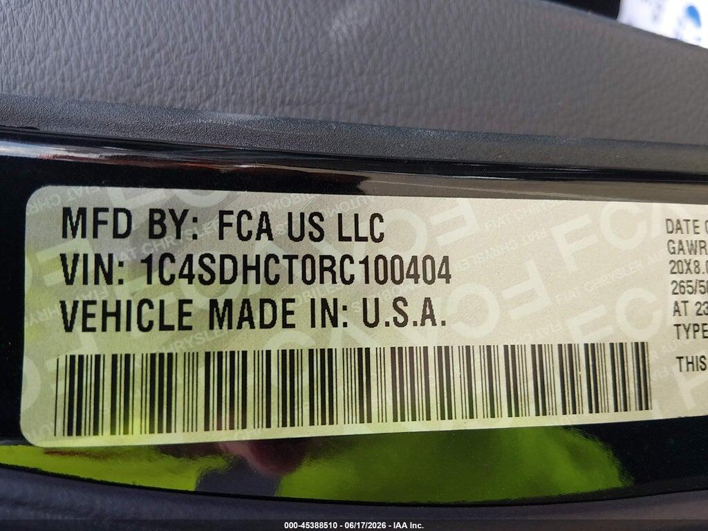 1C4SDHCT0RC100404 2024 DODGE DURANGO photo no. 9