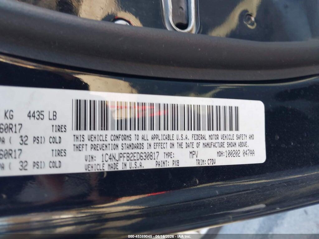 1C4NJPFB2ED630817 2014 JEEP PATRIOT photo no. 9