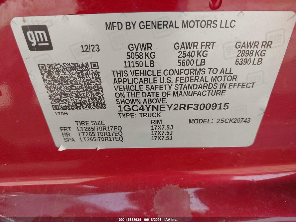 1GC4YNEY2RF300915 2024 CHEVROLET SILVERADO 2500HD photo no. 8