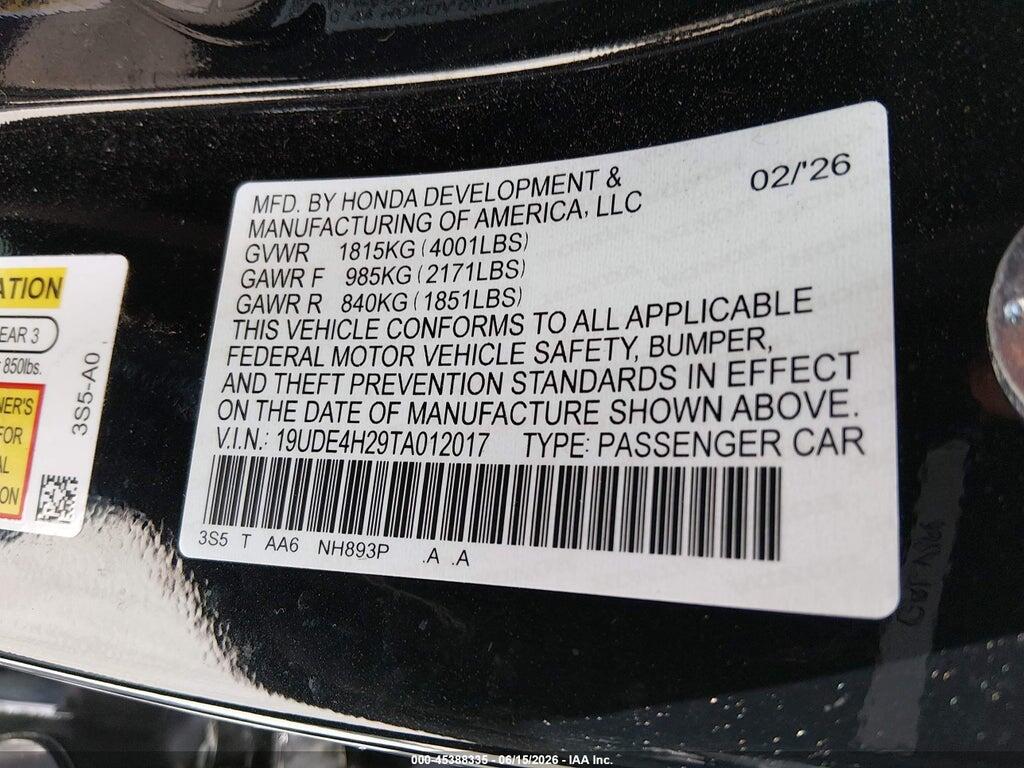 19UDE4H29TA012017 2026 ACURA INTEGRA photo no. 9
