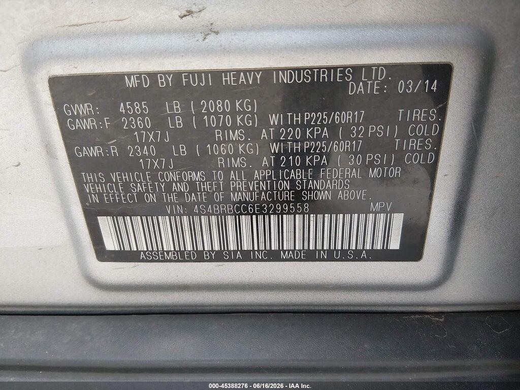 4S4BRBCC6E3299558 2014 SUBARU OUTBACK photo no. 9