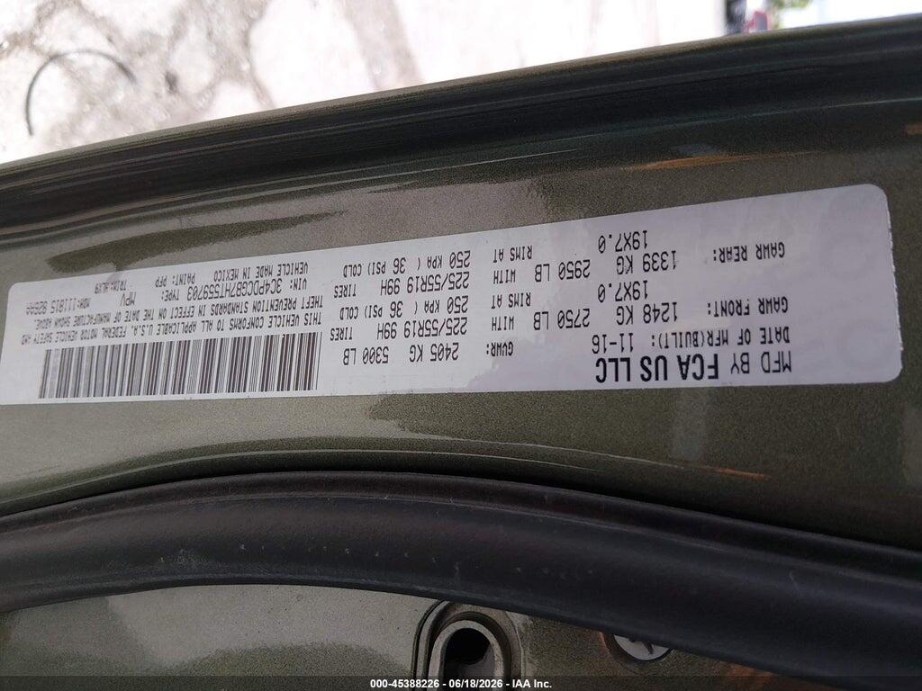 3C4PDCGB7HT559703 2017 DODGE JOURNEY photo no. 9