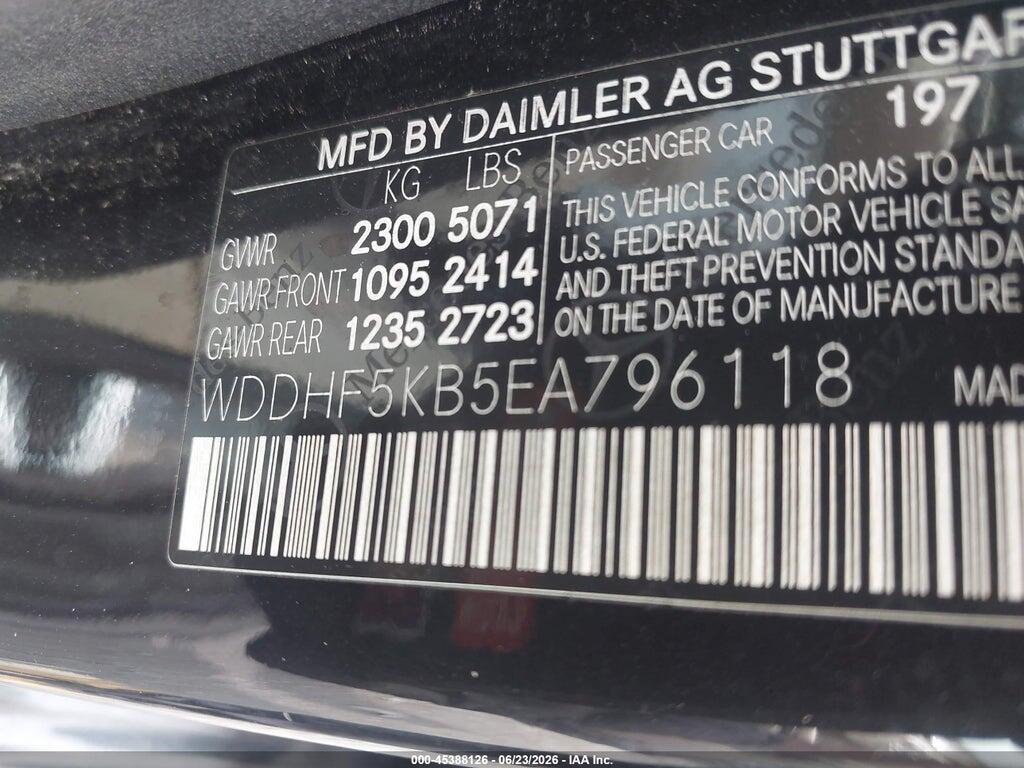 WDDHF5KB5EA796118 2014 MERCEDES-BENZ E 350 photo no. 9