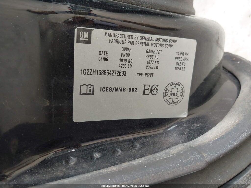 1G2ZH158864272693 2006 PONTIAC G6 photo no. 9