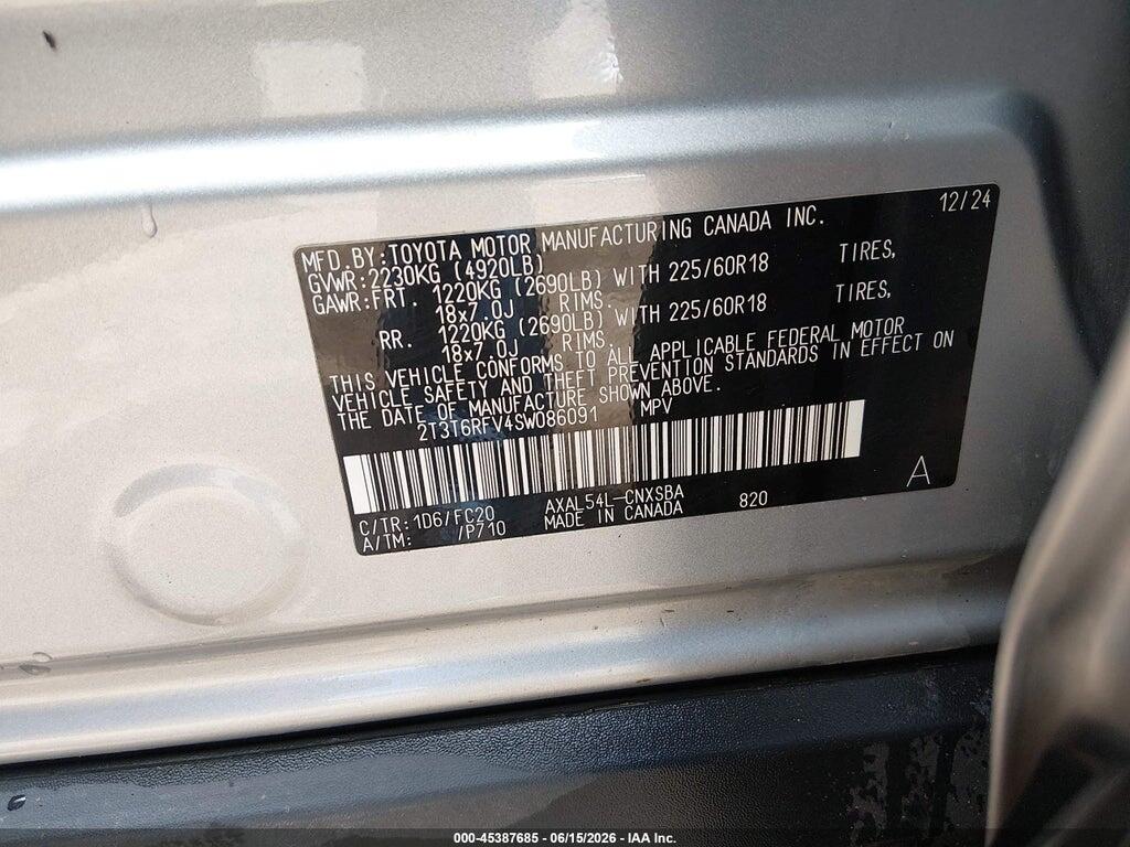 2T3T6RFV4SW086091 2025 TOYOTA RAV4 HYBRID photo no. 9