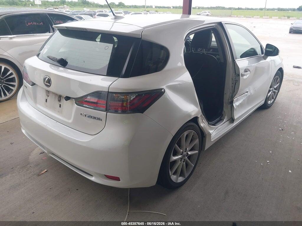 JTHKD5BH4D2144365 2013 LEXUS CT 200H photo no. 4