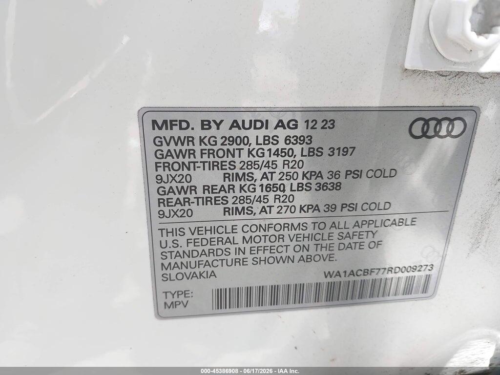 WA1ACBF77RD009273 2024 AUDI Q7 photo no. 9