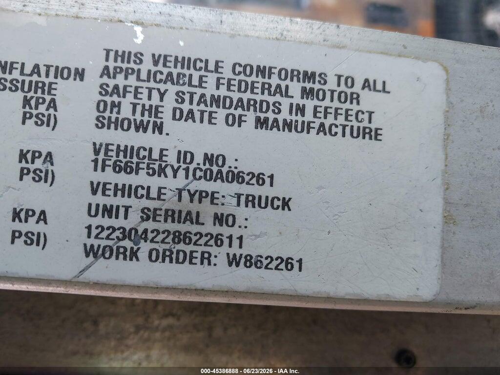 1F66F5KY1C0A06261 2012 FORD F-59 COMMERCIAL STRIPPED photo no. 8