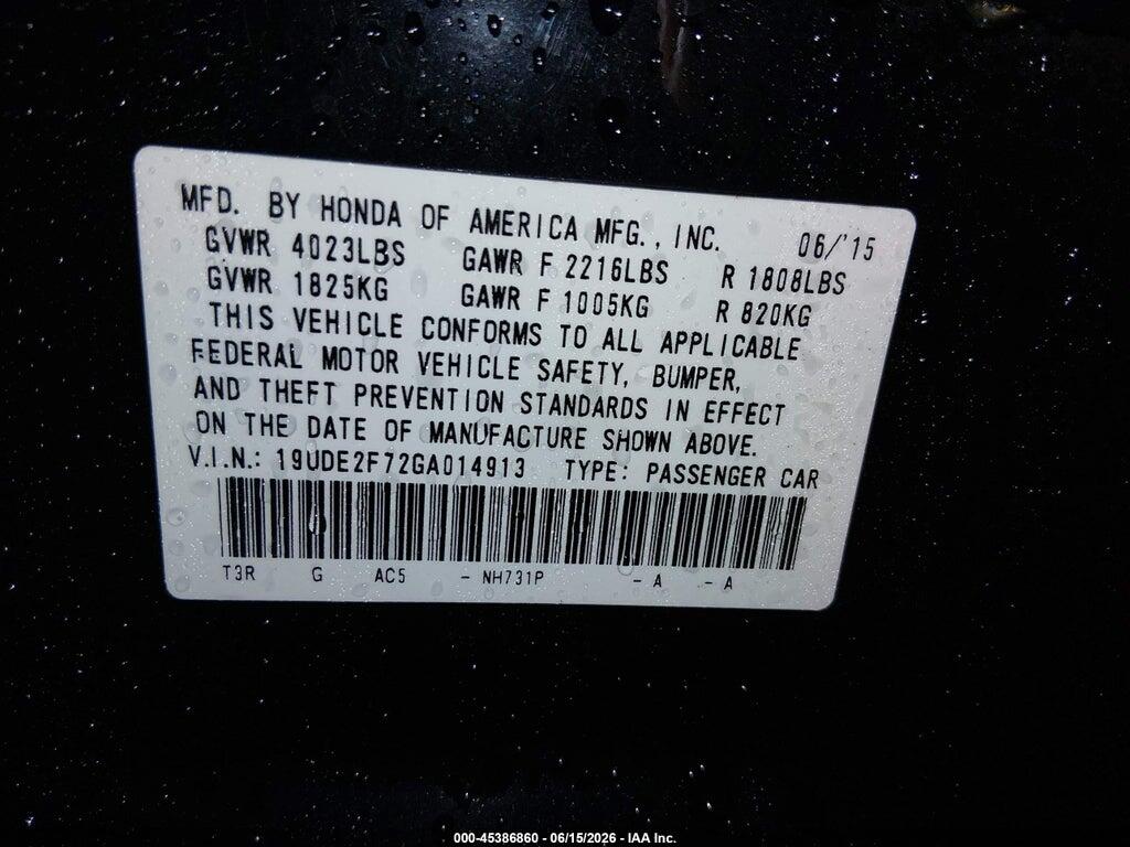 19UDE2F72GA014913 2016 ACURA ILX photo no. 9