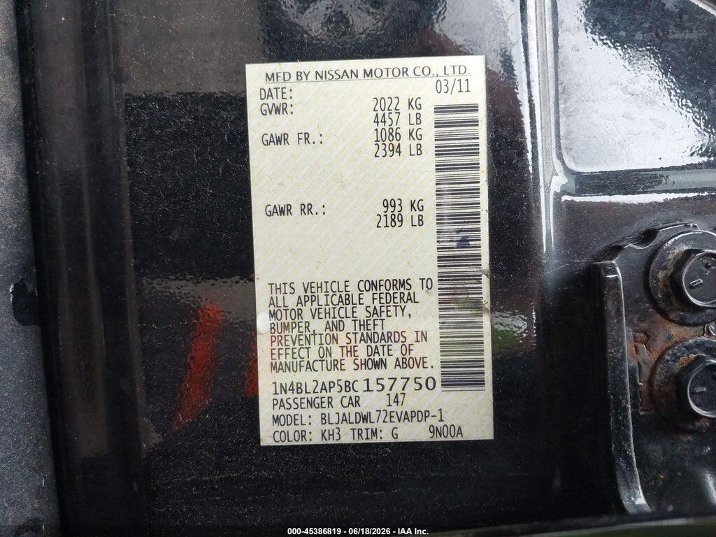 1N4BL2AP5BC157750 2011 NISSAN ALTIMA photo no. 9
