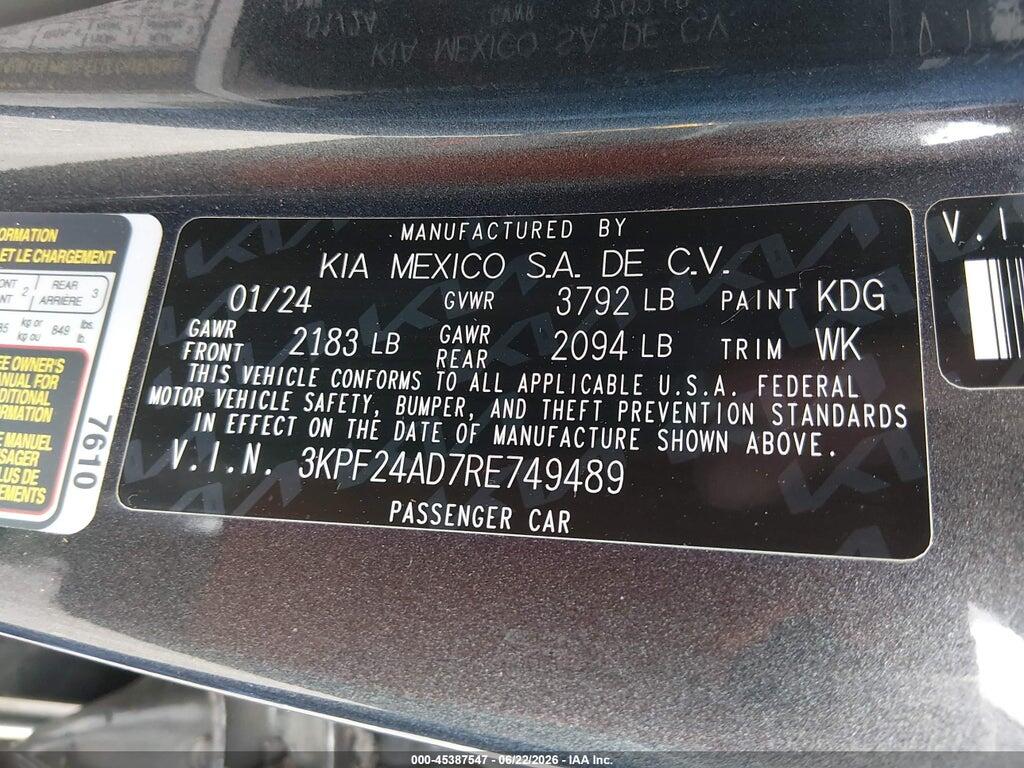 3KPF24AD7RE749489 2024 KIA FORTE photo no. 11