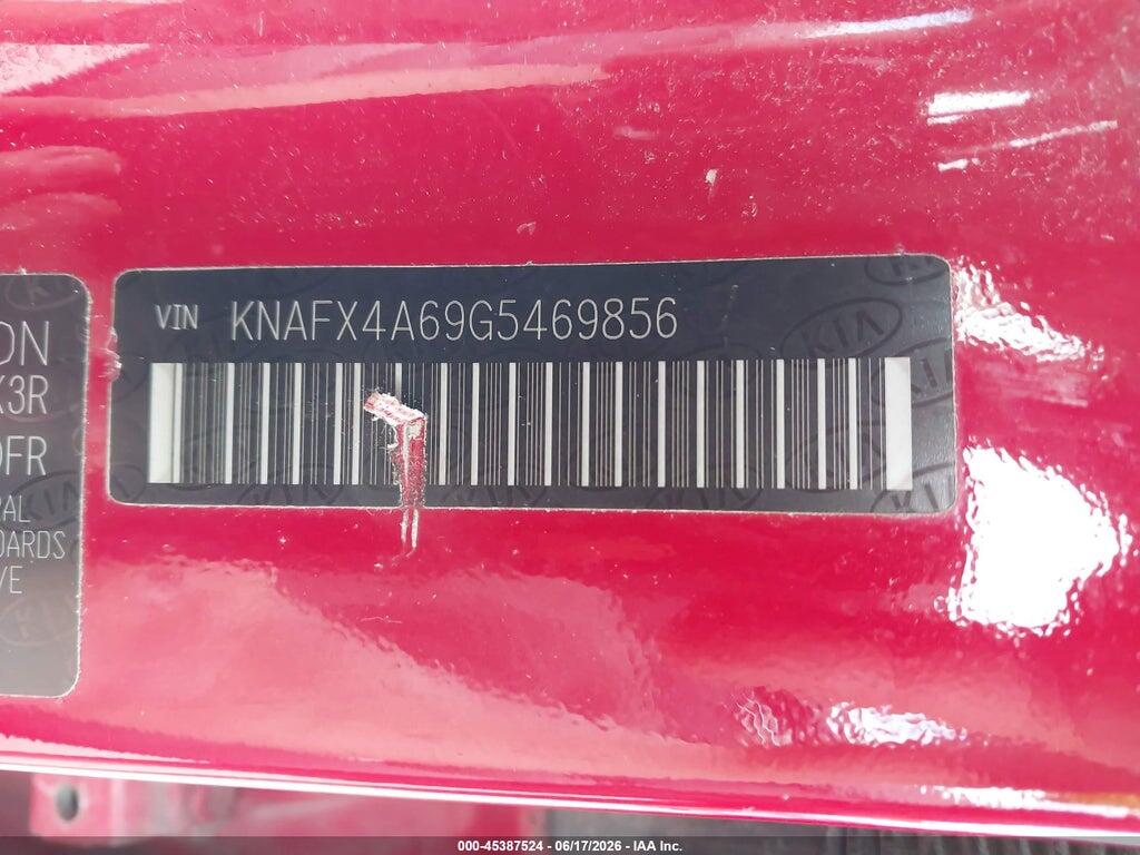 KNAFX4A69G5469856 2016 KIA FORTE photo no. 9