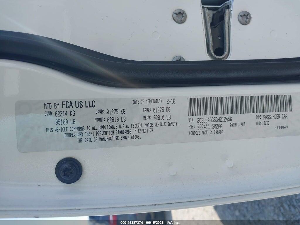 2C3CCAAG5GH212456 2016 CHRYSLER 300 photo no. 9