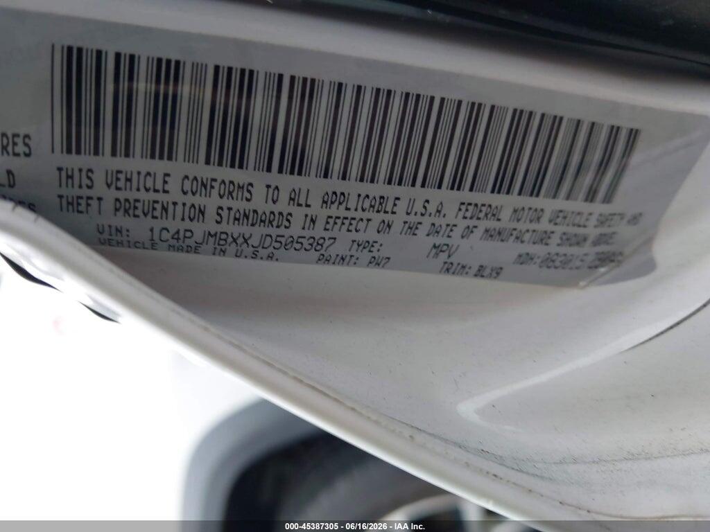 1C4PJMBXXJD505387 2018 JEEP CHEROKEE photo no. 9