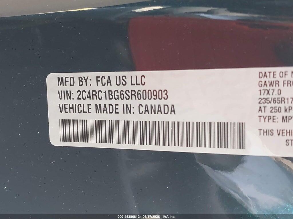 2C4RC1BG6SR600903 2025 CHRYSLER PACIFICA photo no. 9