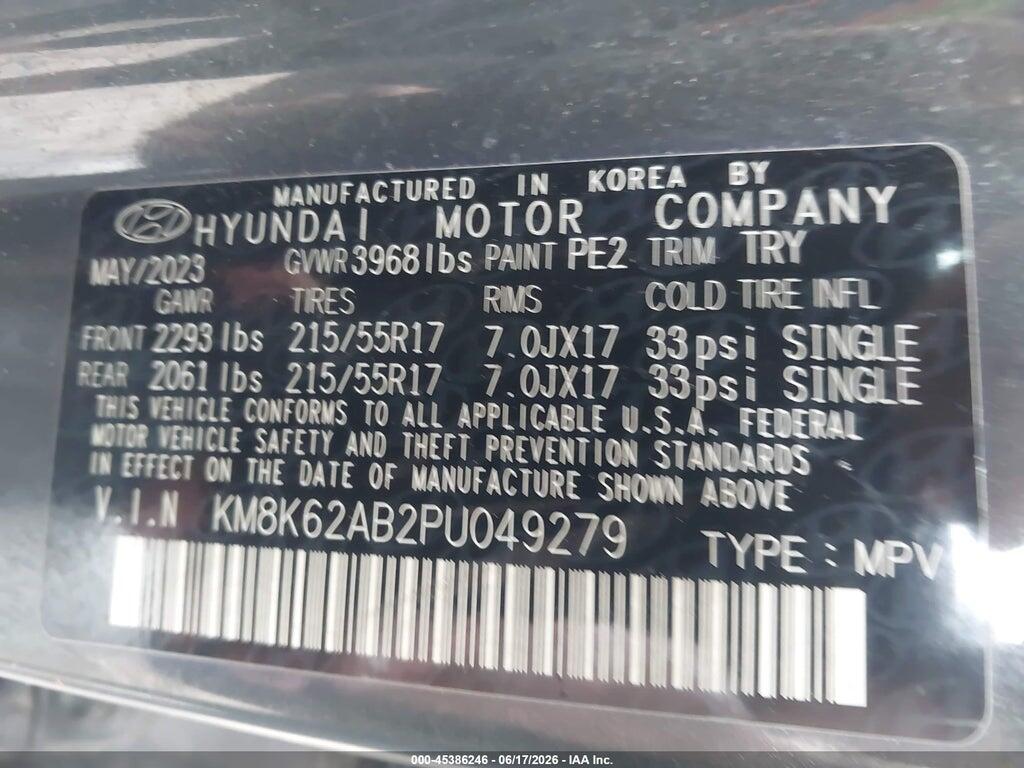 KM8K62AB2PU049279 2023 HYUNDAI KONA photo no. 12