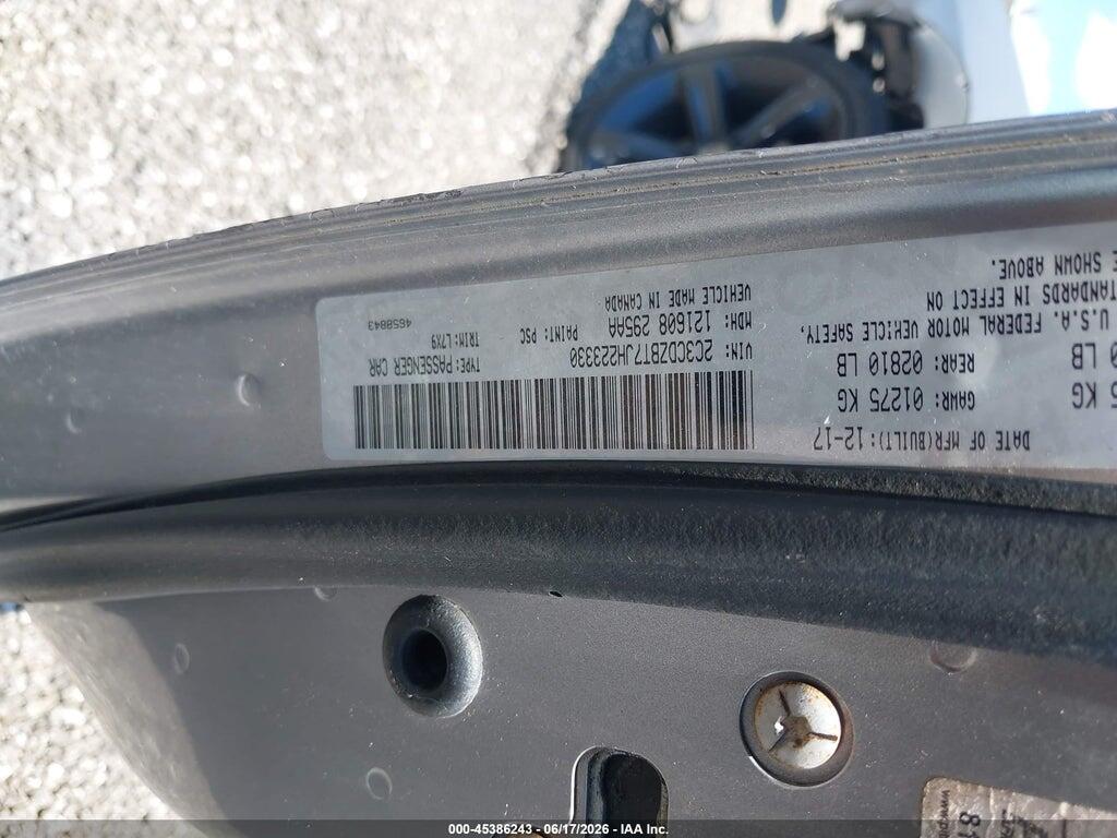 2C3CDZBT7JH223330 2018 DODGE CHALLENGER photo no. 9