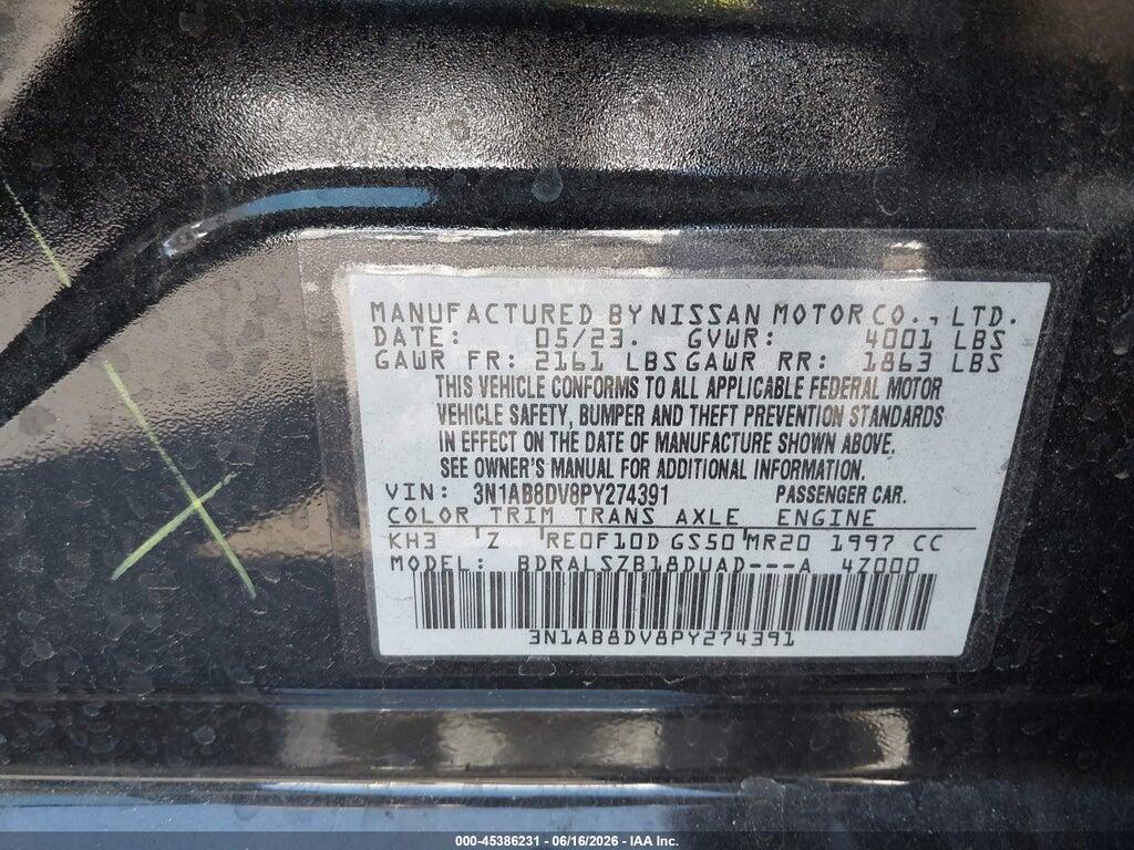 3N1AB8DV8PY274391 2023 NISSAN SENTRA photo no. 9