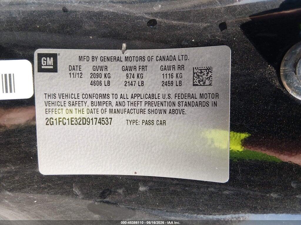 2G1FC1E32D9174537 2013 CHEVROLET CAMARO photo no. 9