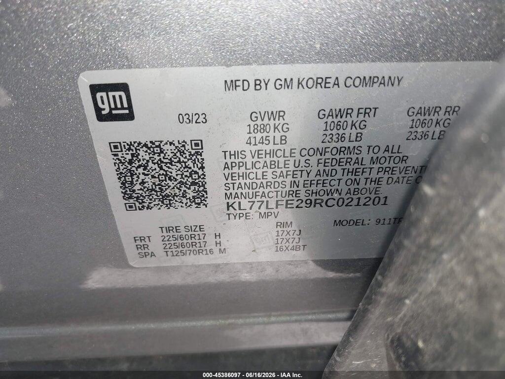 KL77LFE29RC021201 2024 CHEVROLET TRAX photo no. 9
