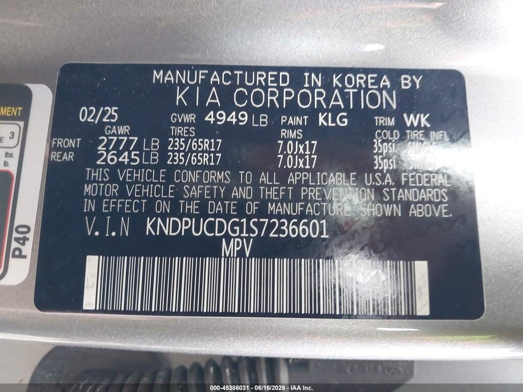 KNDPUCDG1S7236601 2025 KIA SPORTAGE HYBRID photo no. 9