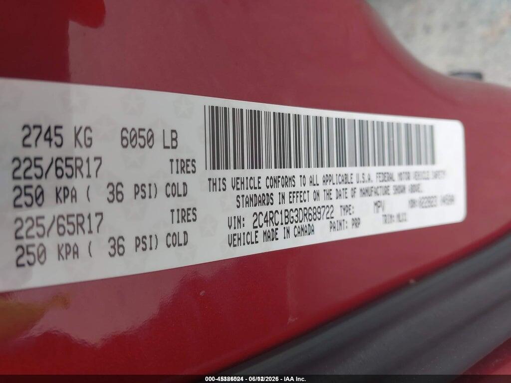 2C4RC1BG3DR689722 2013 CHRYSLER TOWN & COUNTRY photo no. 9