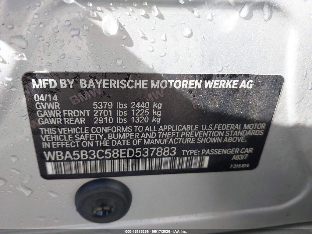 WBA5B3C58ED537883 2014 BMW 535I photo no. 9