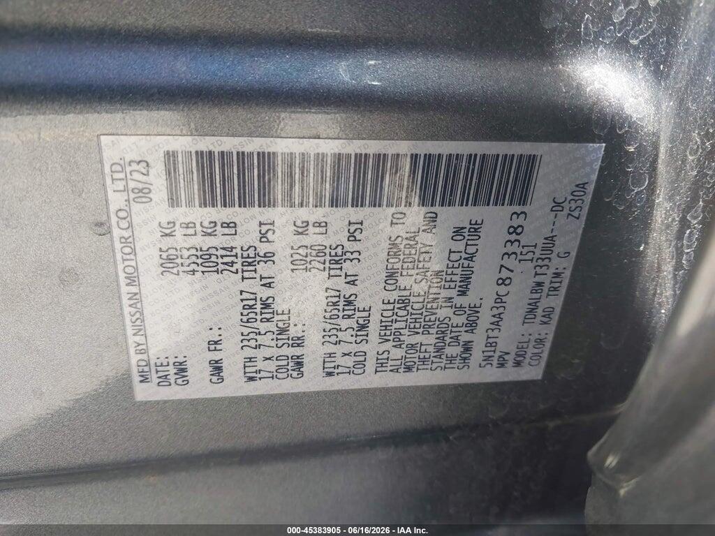 5N1BT3AA3PC873383 2023 NISSAN ROGUE photo no. 9