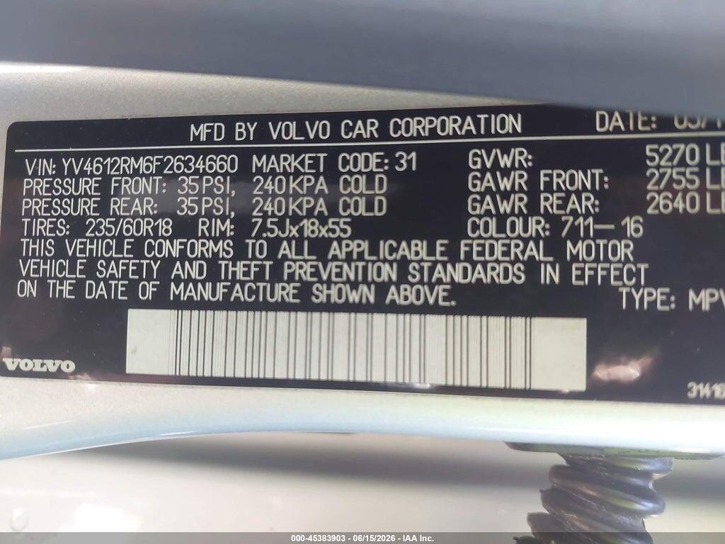 YV4612RM6F2634660 2015 VOLVO XC60 photo no. 9