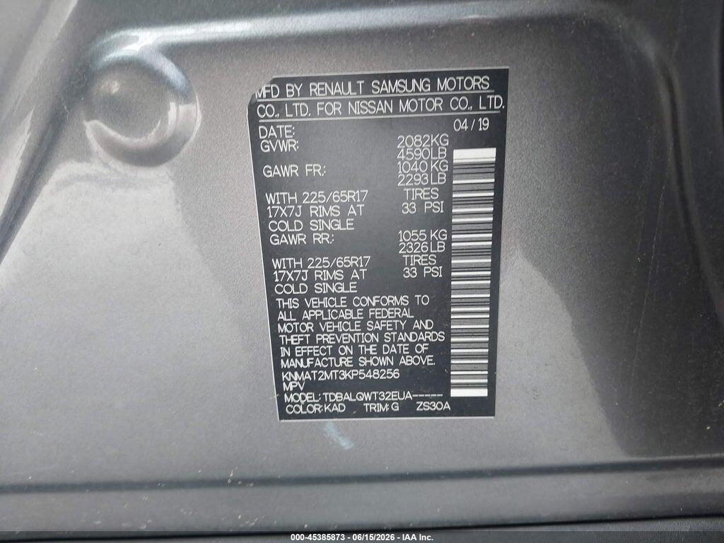 KNMAT2MT3KP548256 2019 NISSAN ROGUE photo no. 9