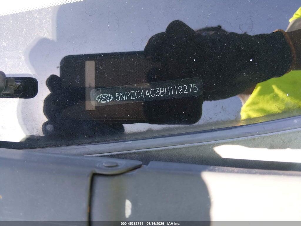 5NPEC4AC3BH119275 2011 HYUNDAI SONATA photo no. 9