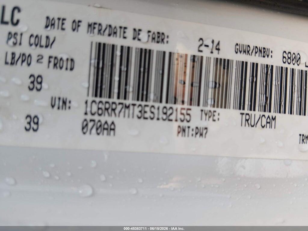 1C6RR7MT3ES192155 2014 RAM 1500 photo no. 9
