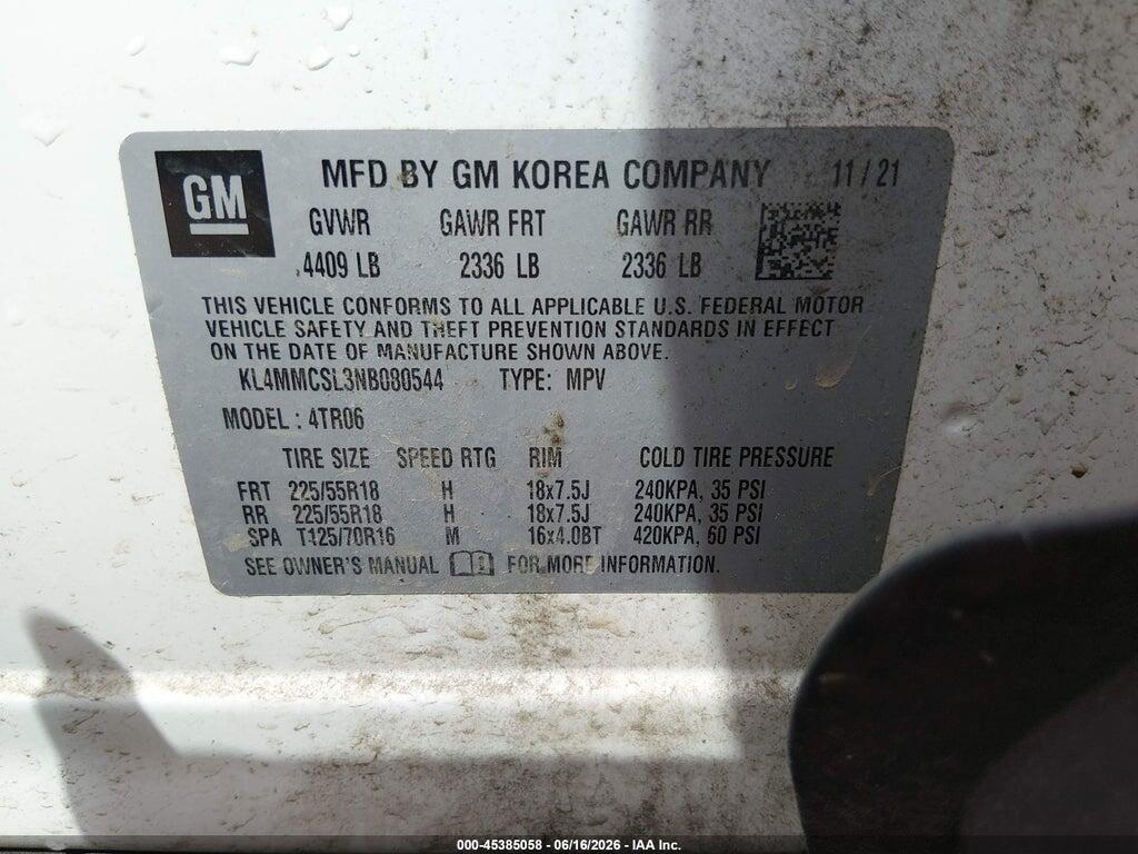 KL4MMCSL3NB080544 2022 BUICK ENCORE GX photo no. 9