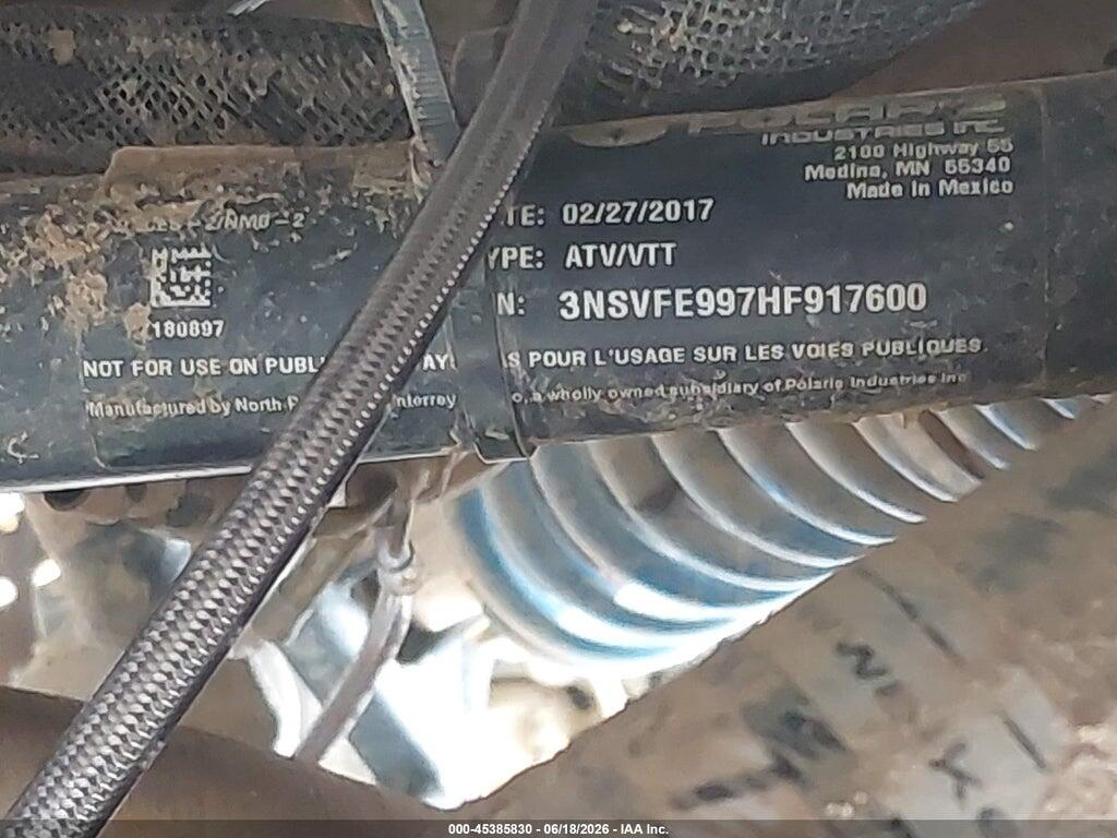 3NSVFE997HF917600 2017 POLARIS RZR photo no. 10