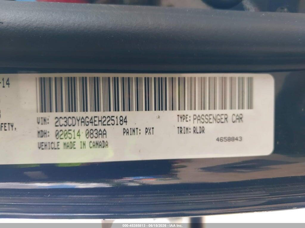 2C3CDYAG4EH225184 2014 DODGE CHALLENGER photo no. 9