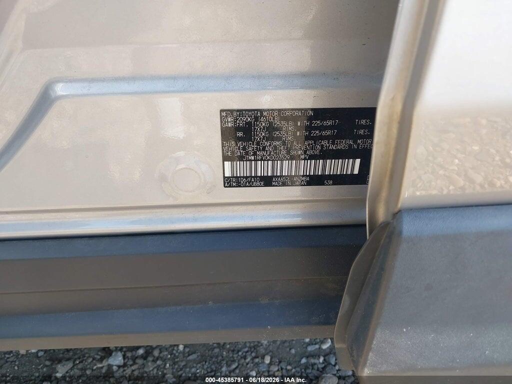 JTMW1RFV0KD023529 2019 TOYOTA RAV4 photo no. 9