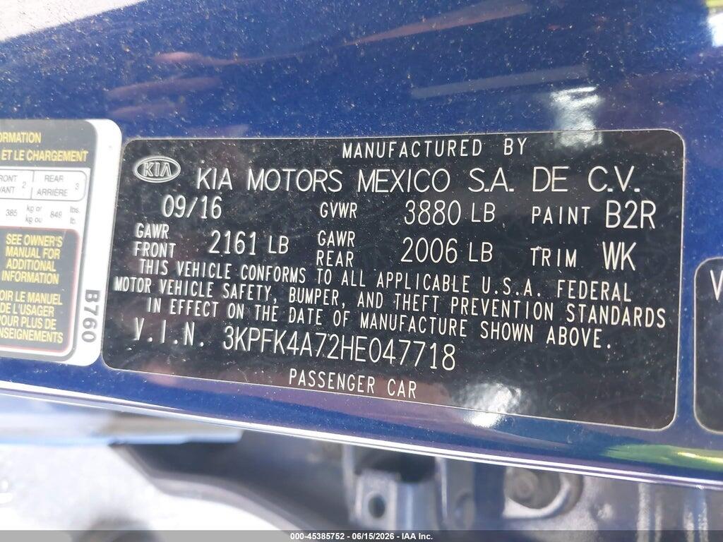 3KPFK4A72HE047718 2017 KIA FORTE photo no. 9