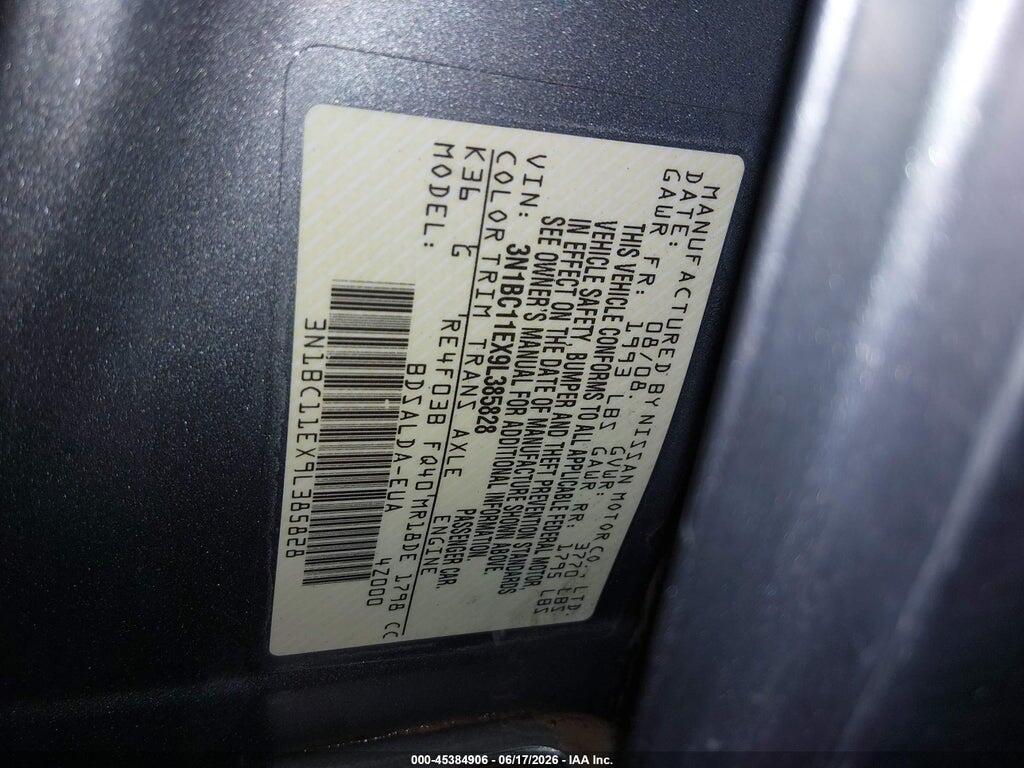 3N1BC11EX9L385828 2009 NISSAN VERSA photo no. 9