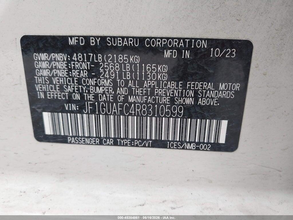 JF1GUAFC4R8310599 2024 SUBARU IMPREZA photo no. 9