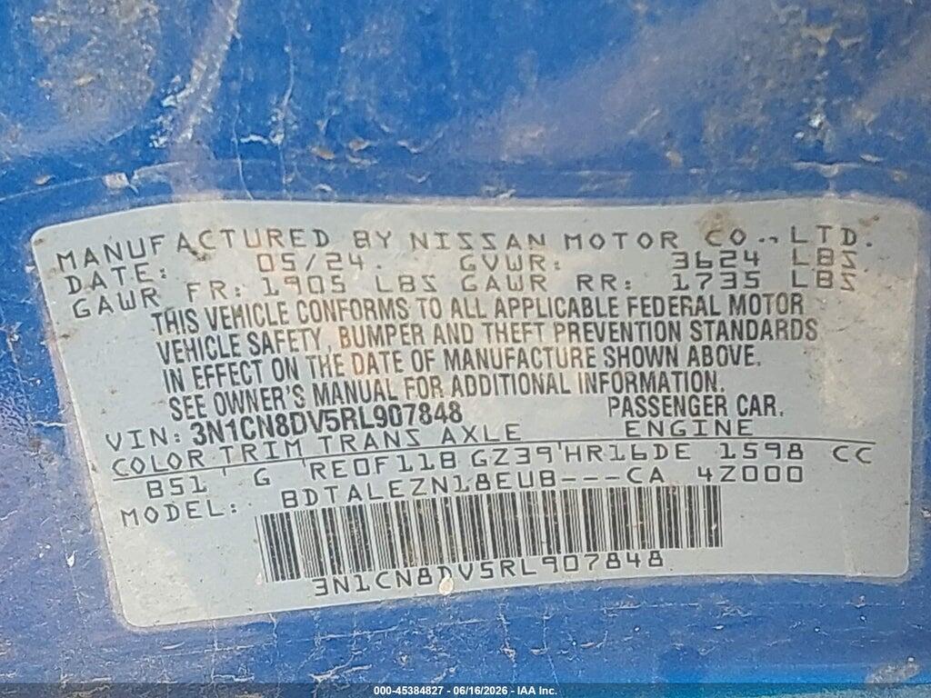 3N1CN8DV5RL907848 2024 NISSAN VERSA photo no. 9